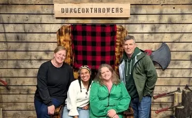 Group on the Dungeon Throne at Dungeon Throwers